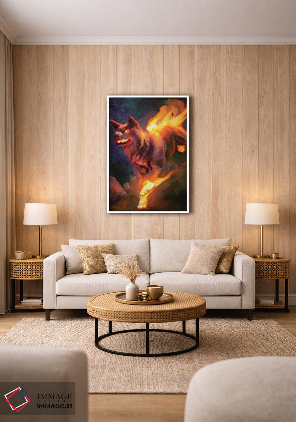 تابلو دکوراتیو سگ آتشین اثر لوییز گلبی - D1W