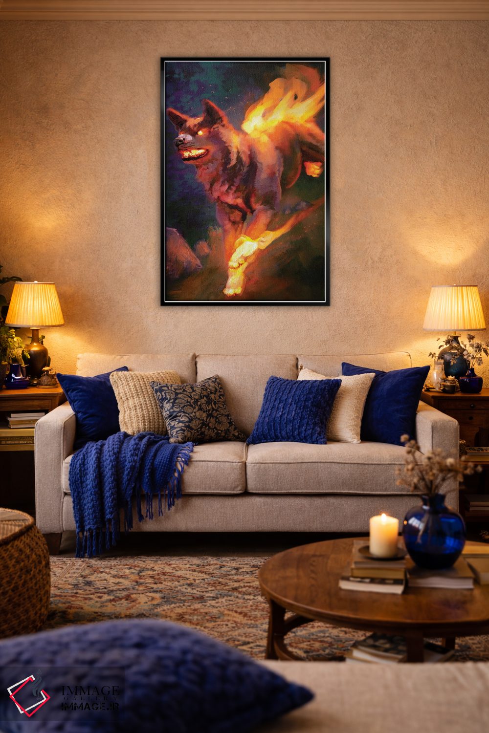 تابلو دکوراتیو سگ آتشین اثر لوییز گلبی - D5B