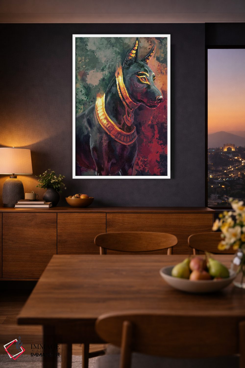 تابلو دکوراتیو آنووبیس اثر لوییز گلبی - D3W