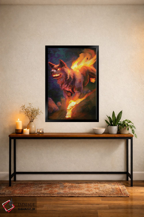 تابلو دکوراتیو سگ آتشین اثر لوییز گلبی - D6B