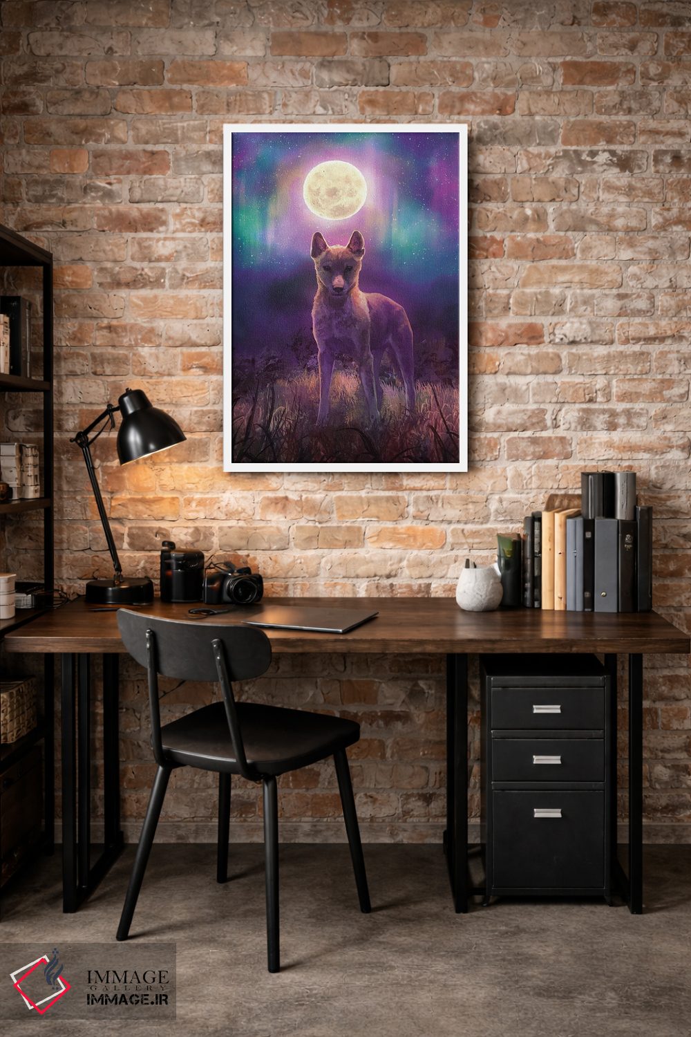 تابلو دکوراتیو بیرون شهر نیمه شب اثر لوییز گلبی - D2W