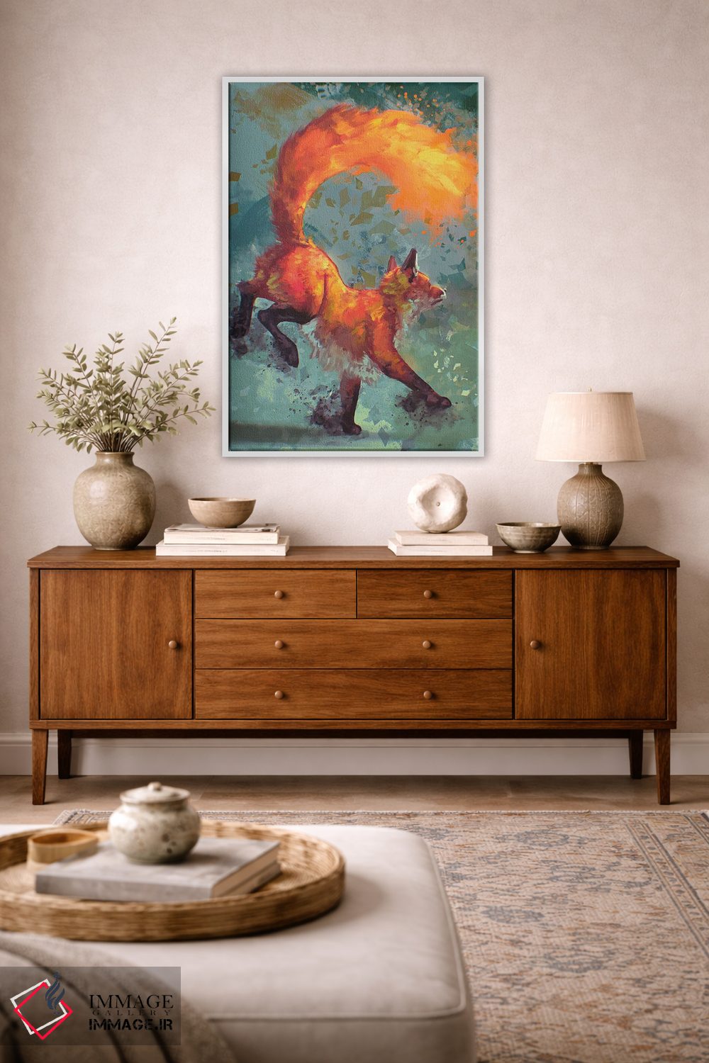 تابلو دکوراتیو روباه آتشین اثر لوییز گلبی - D3W