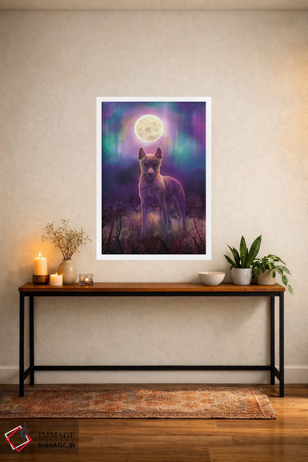 تابلو دکوراتیو بیرون شهر نیمه شب اثر لوییز گلبی - D3W