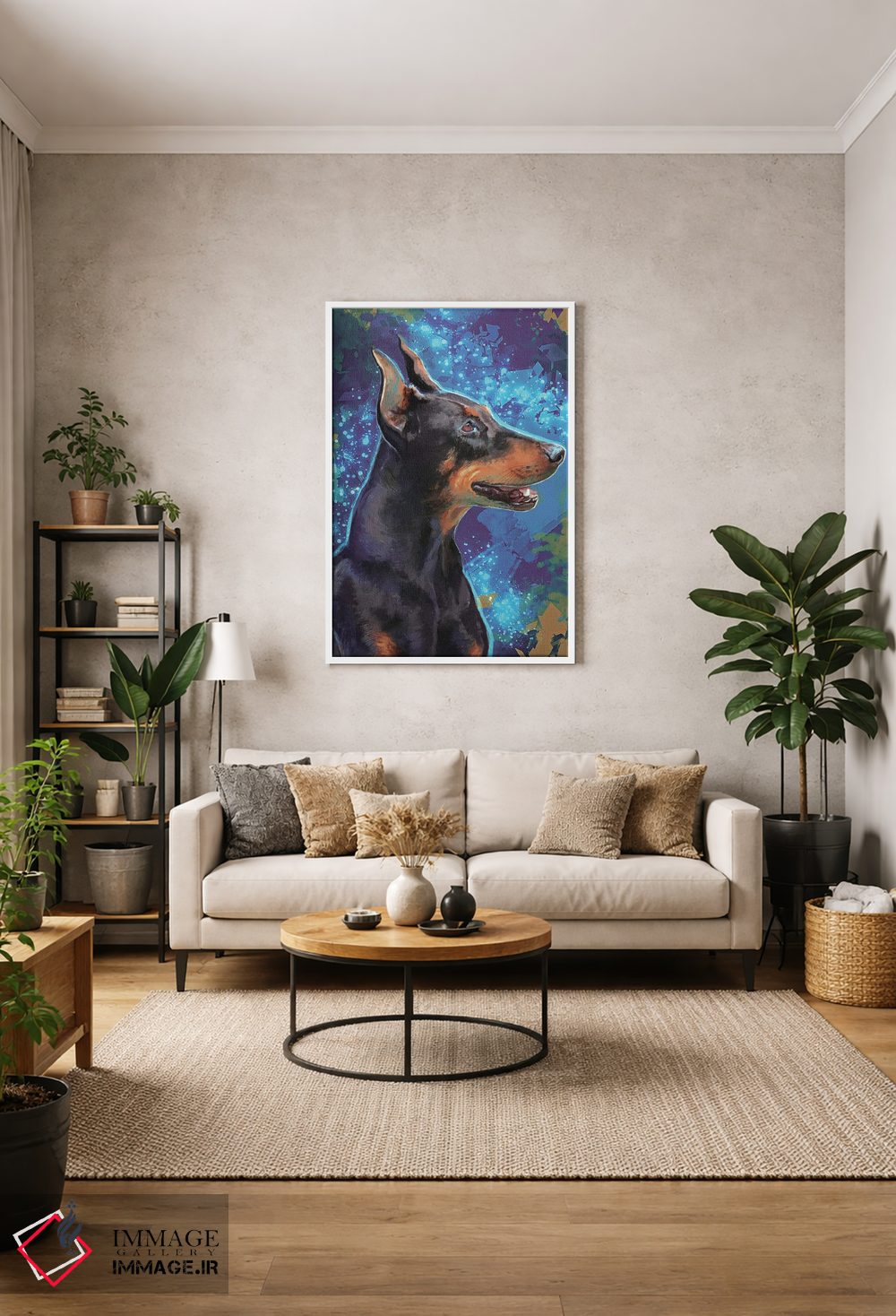 تابلو دکوراتیو دوبرمن اثر لوییز گلبی - D1W