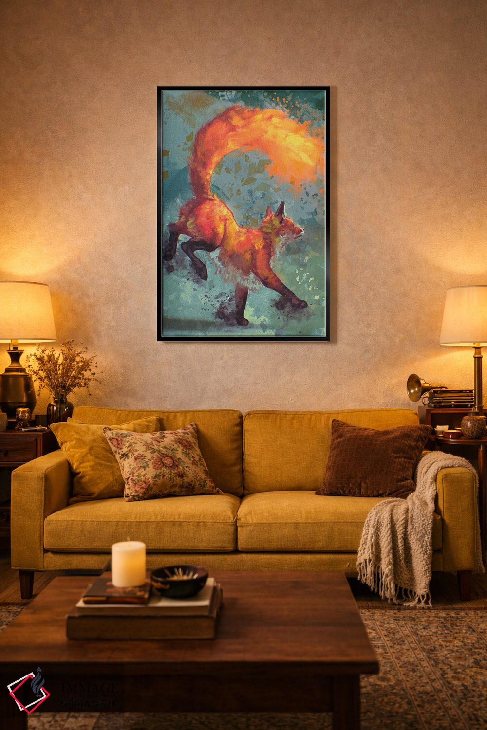 تابلو دکوراتیو روباه آتشین اثر لوییز گلبی - D4B
