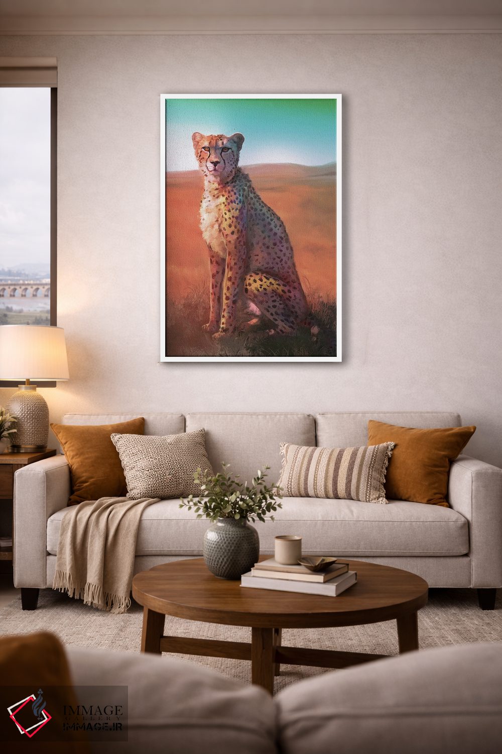 تابلو دکوراتیو یوزپلنگ ساوانا اثر لوییز گلبی - D3W