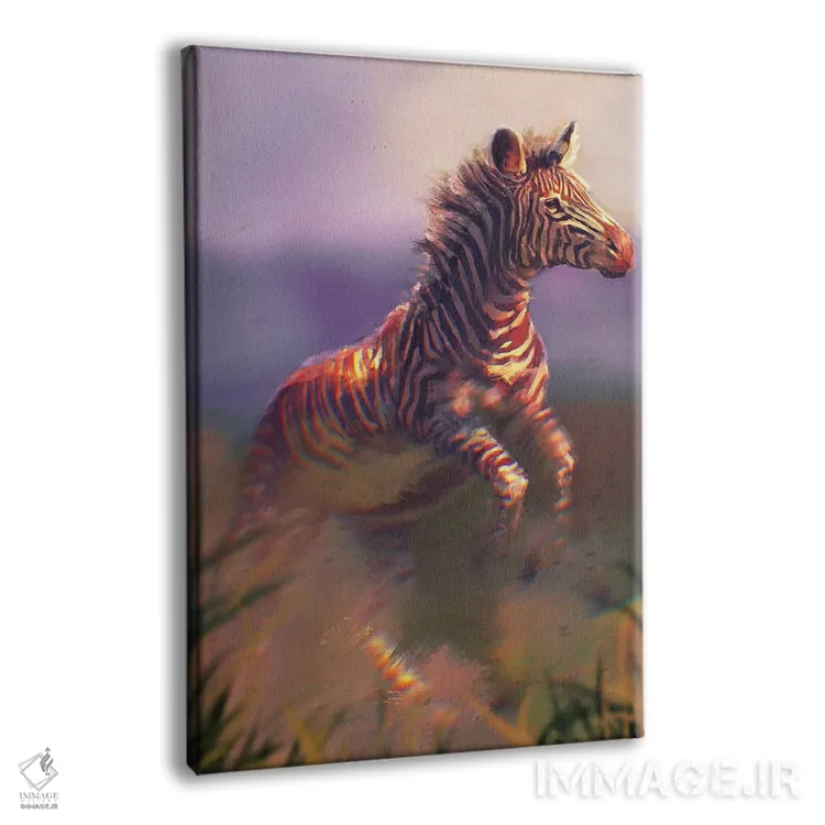 تابلو دکوراتیو گورخر گریوی اثر لوییز گلبی - نمای پرسپکتیو محصول