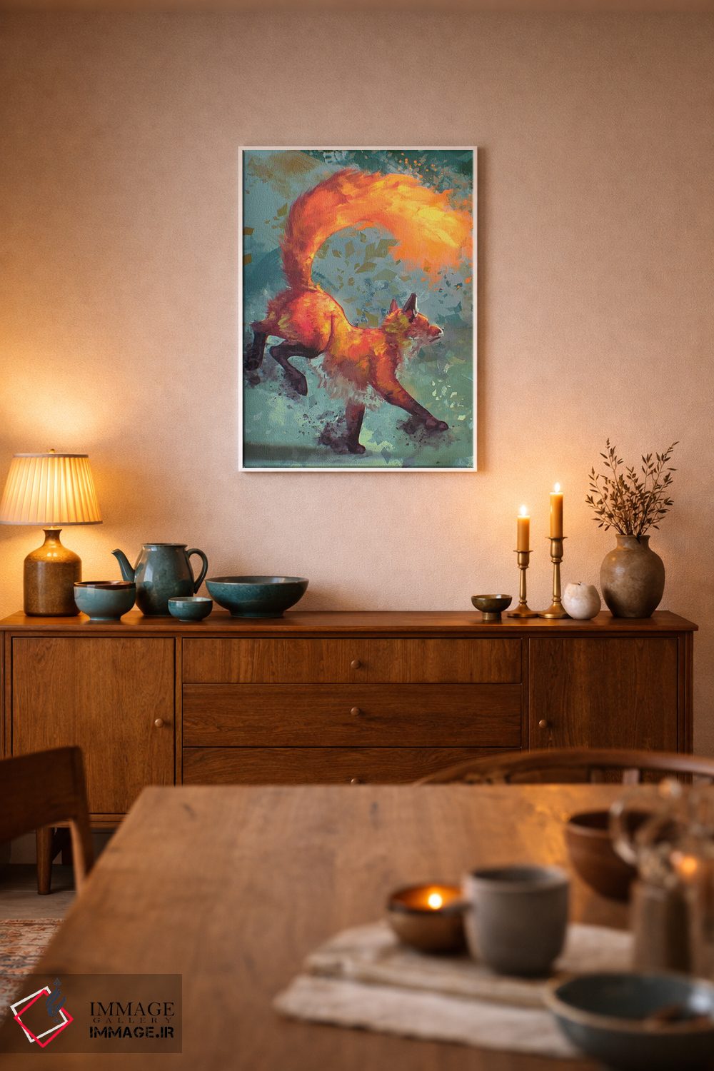 تابلو دکوراتیو روباه آتشین اثر لوییز گلبی - D5W