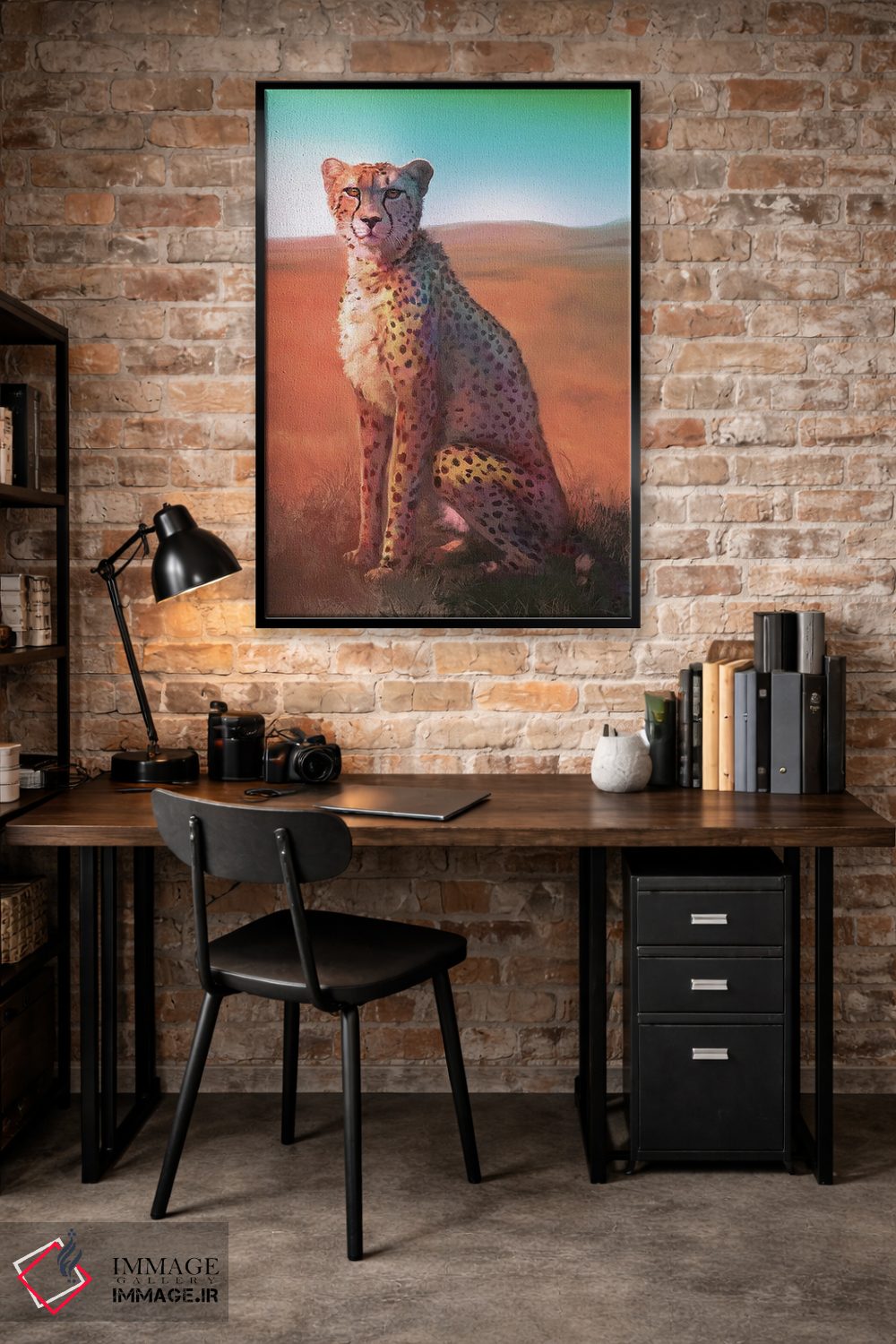 تابلو دکوراتیو یوزپلنگ ساوانا اثر لوییز گلبی - D4B