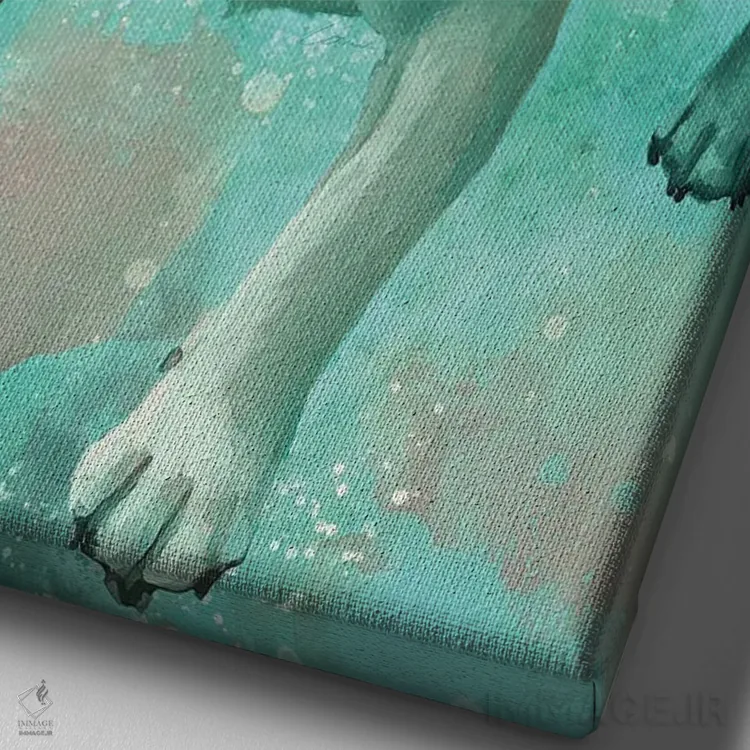 تابلو دکوراتیو فرنچی اثر لوییز گلبی - نمای نزدیک بافت بوم