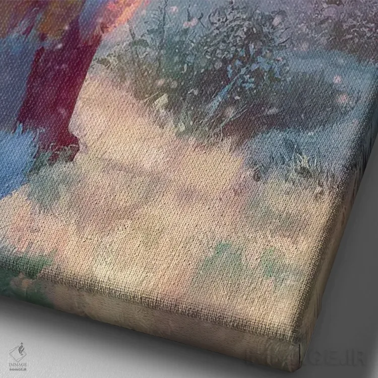 تابلو دکوراتیو آفتاب زمستانی اثر لوییز گلبی - نمای نزدیک بافت بوم