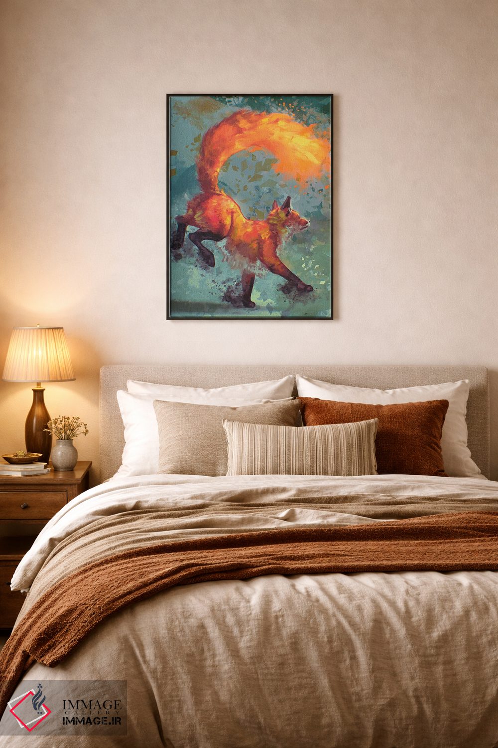 تابلو دکوراتیو روباه آتشین اثر لوییز گلبی - D6B