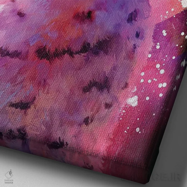 تابلو دکوراتیو فوشیا اثر لوییز گلبی - نمای نزدیک بافت بوم