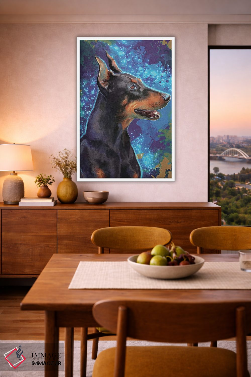 تابلو دکوراتیو دوبرمن اثر لوییز گلبی - D6W