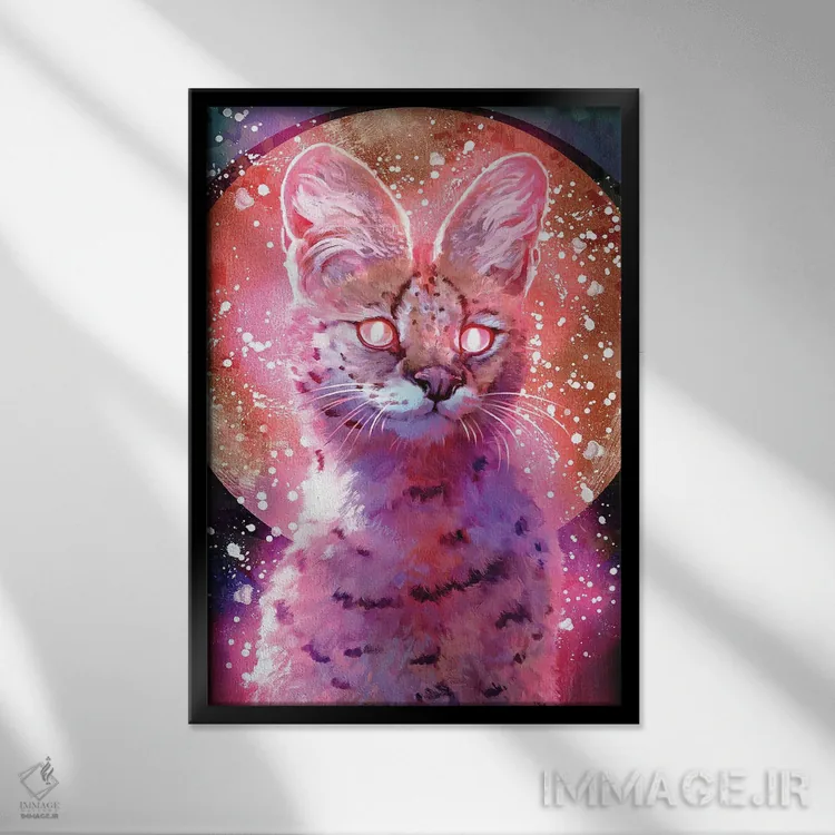 تابلو دکوراتیو فوشیا اثر لوییز گلبی - نمای قابدار مشکی