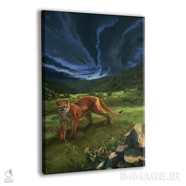 تابلو دکوراتیو گربه طلایی آسیایی اثر لوییز گلبی - نمای پرسپکتیو محصول