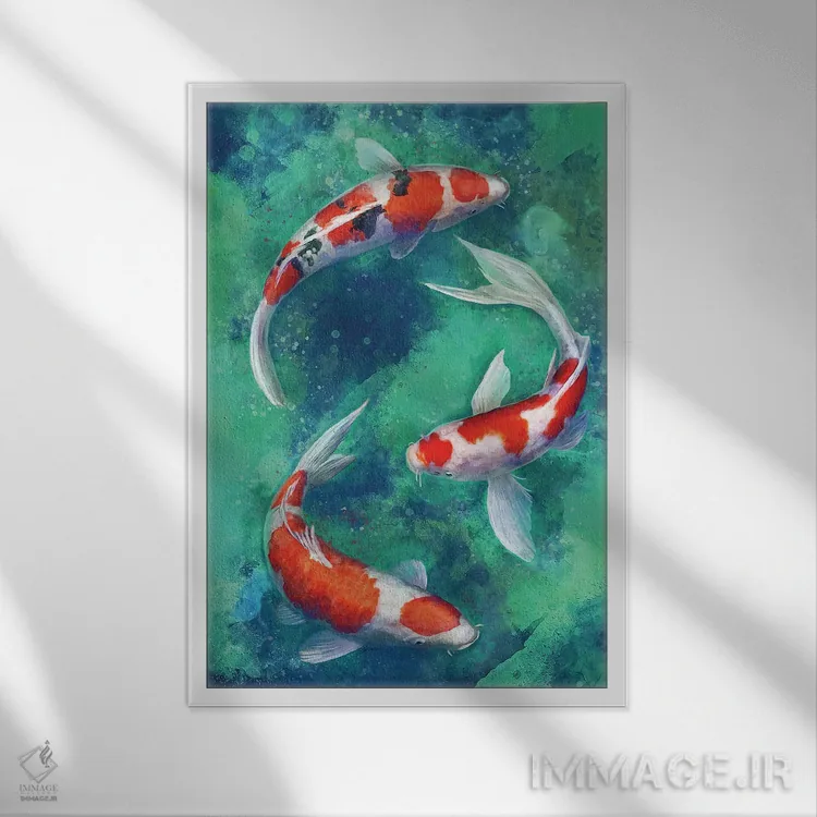 تابلو دکوراتیو کوی ذن اثر لوییز گلبی - نمای قابدار سفید