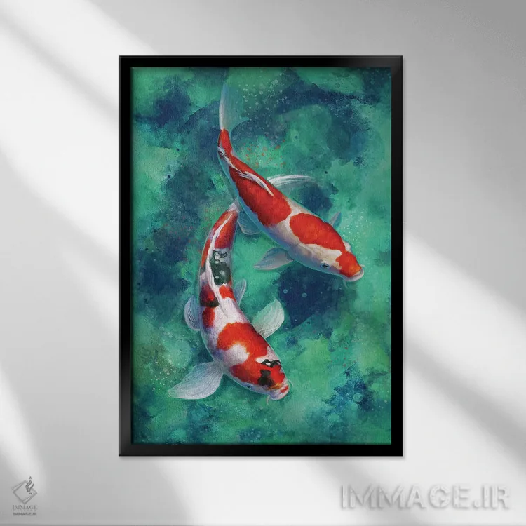 تابلو دکوراتیو کوی ذن چپ اثر لوییز گلبی - نمای قابدار مشکی