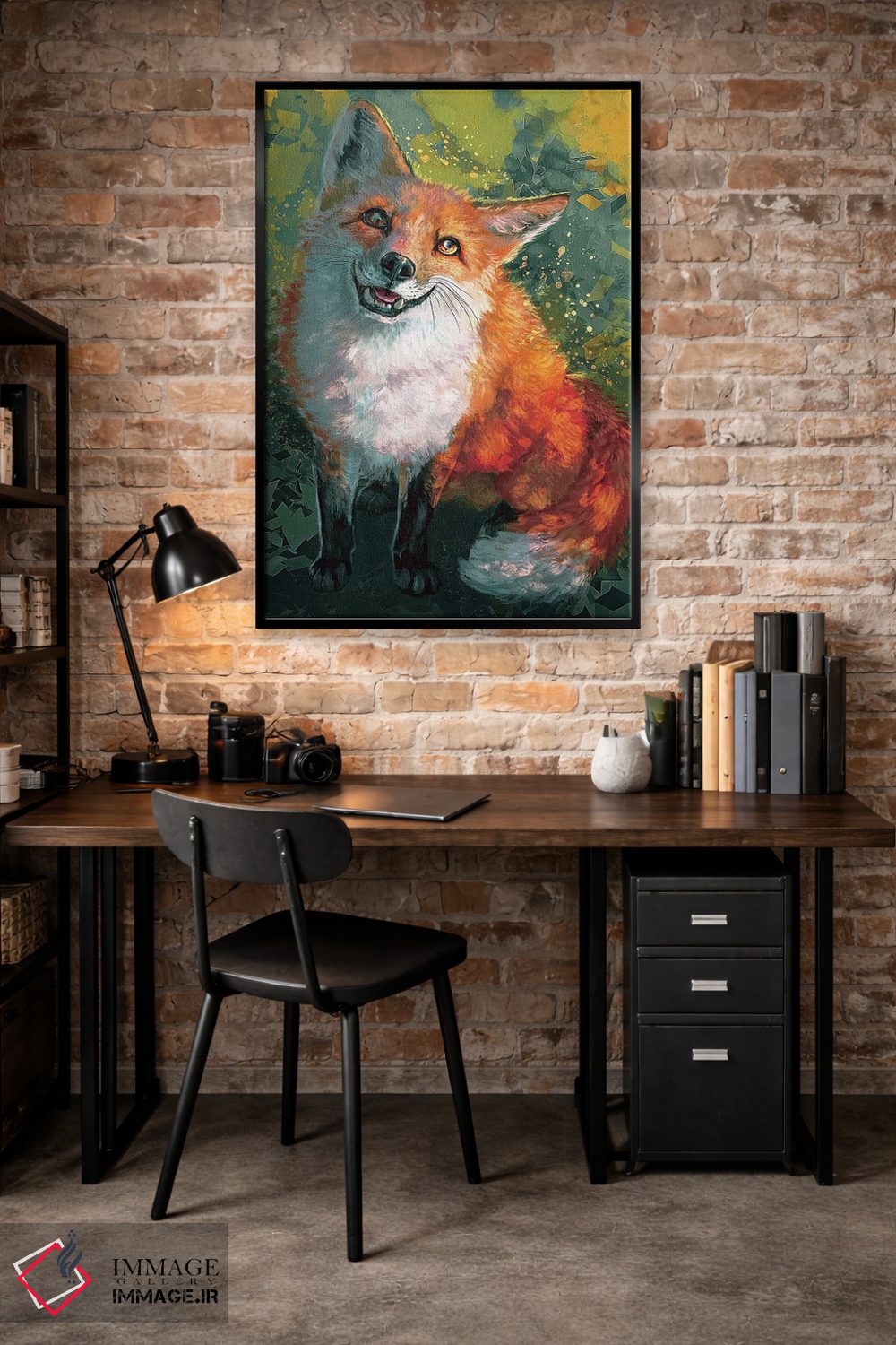 تابلو دکوراتیو روباه شاد اثر لوییز گلبی - D4B