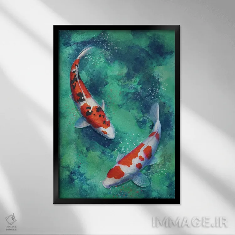 تابلو دکوراتیو کوی ذن راست اثر لوییز گلبی - نمای قابدار مشکی