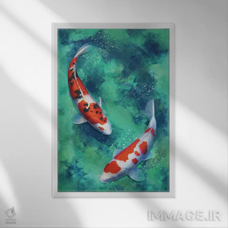 تابلو دکوراتیو کوی ذن راست اثر لوییز گلبی - نمای قابدار سفید