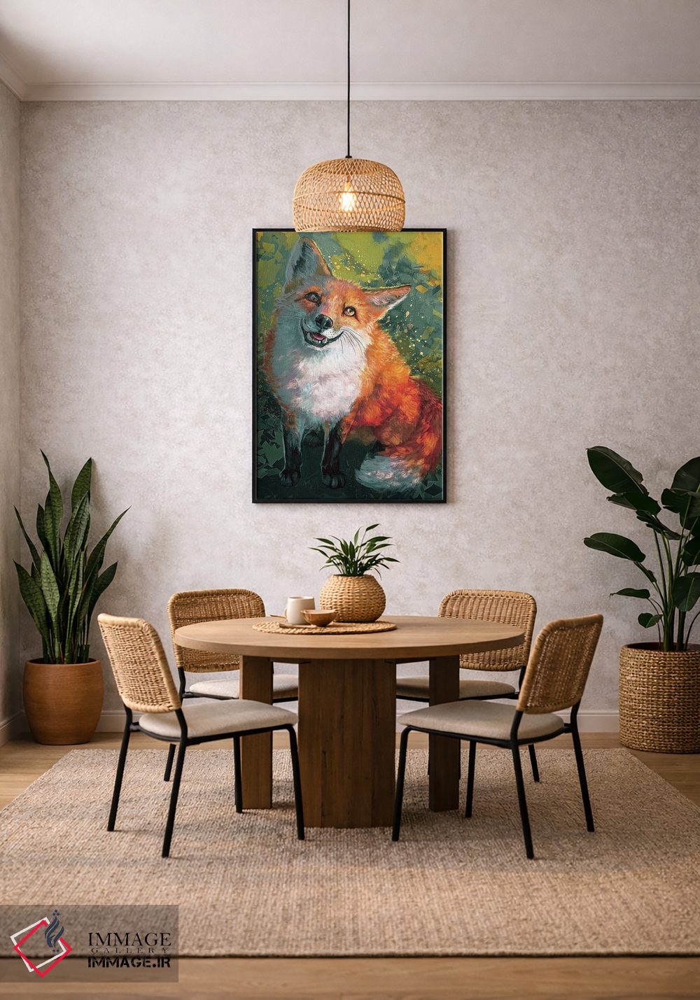 تابلو دکوراتیو روباه شاد اثر لوییز گلبی - D5B