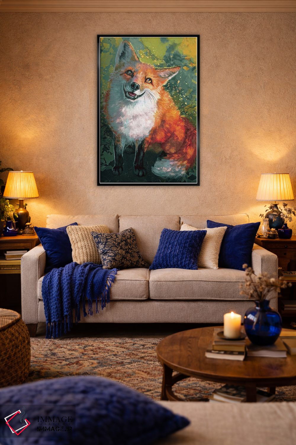 تابلو دکوراتیو روباه شاد اثر لوییز گلبی - D6B