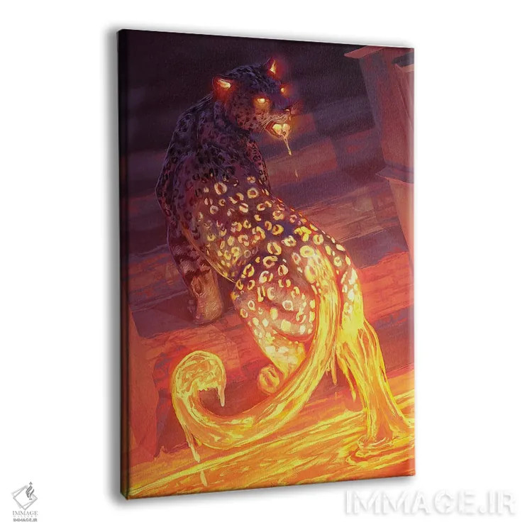 تابلو دکوراتیو پلنگ گدازه اثر لوییز گلبی - نمای پرسپکتیو محصول