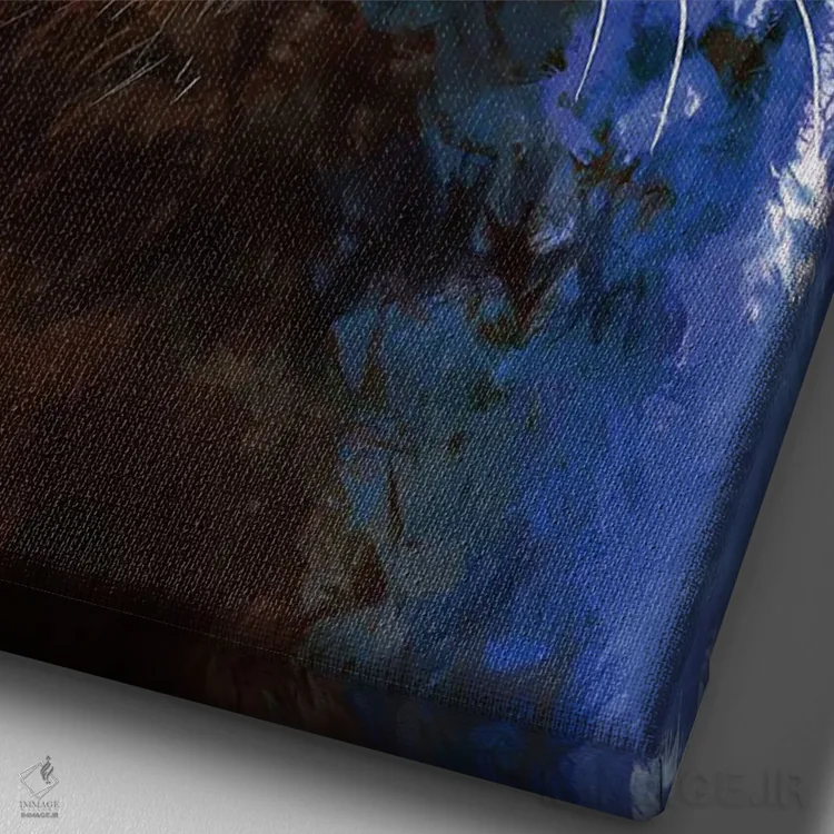 تابلو دکوراتیو گربه سیاه اثر لوییز گلبی - نمای نزدیک بافت بوم