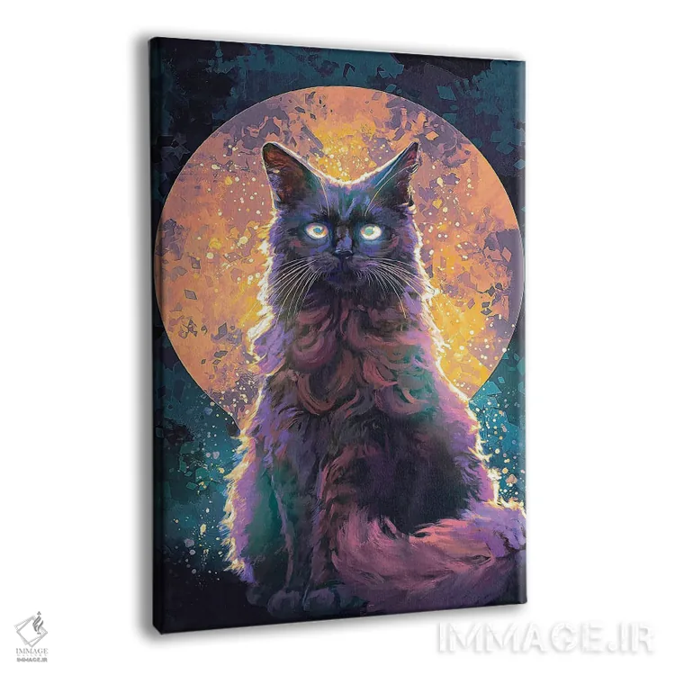 تابلو دکوراتیو گربه مهتابی اثر لوییز گلبی - نمای پرسپکتیو محصول