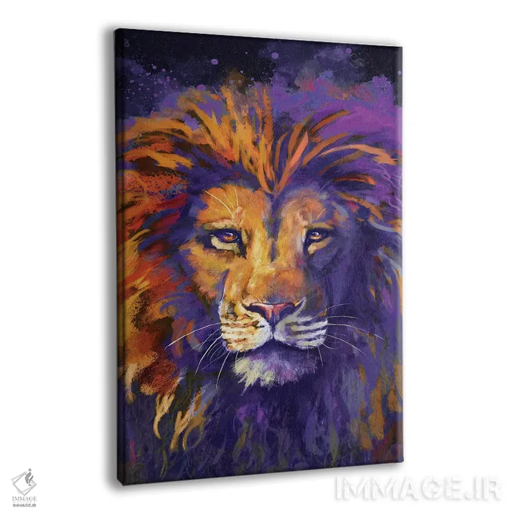 تابلو دکوراتیو شاه شیرها اثر لوییز گلبی - نمای پرسپکتیو محصول