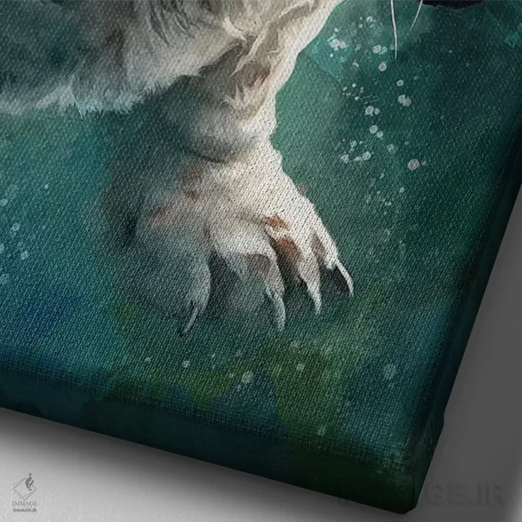 تابلو دکوراتیو بست هاوند اثر لوییز گلبی - نمای نزدیک بافت بوم