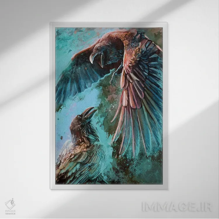 تابلو دکوراتیو یاد و اندیشه اثر لوییز گلبی - نمای قابدار سفید