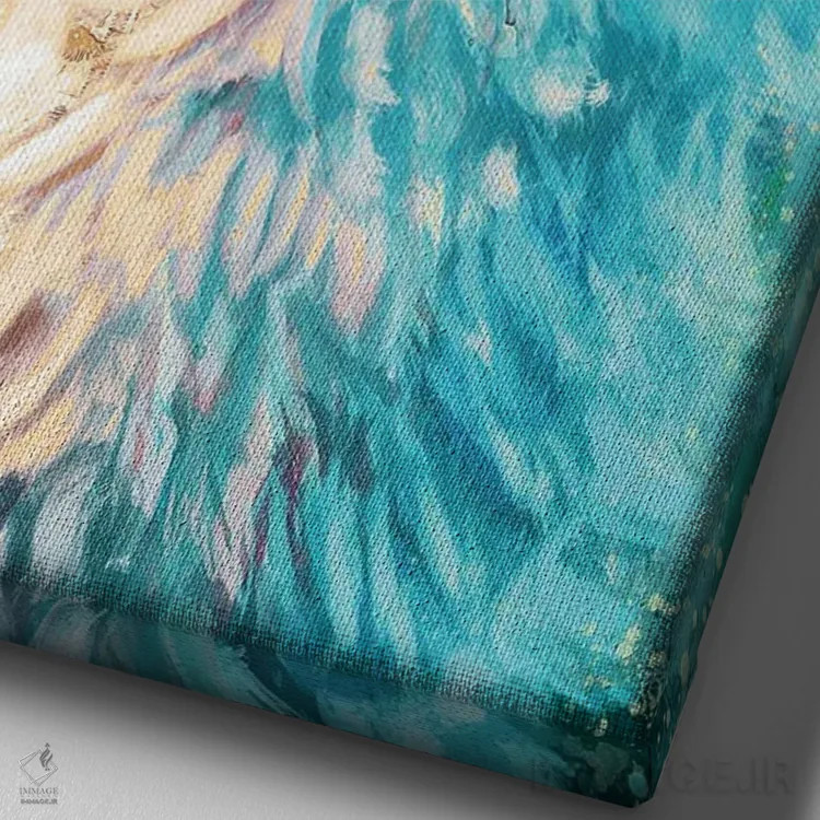 تابلو دکوراتیو پرشین اثر لوییز گلبی - نمای نزدیک بافت بوم