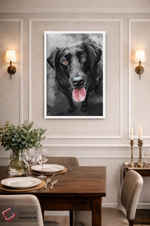 تابلو دکوراتیو لابرادور مشکی اثر لوییز گلبی - D1W