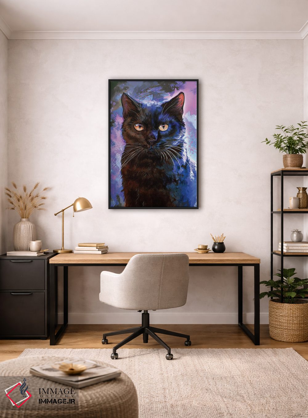 تابلو دکوراتیو گربه سیاه اثر لوییز گلبی - D4B