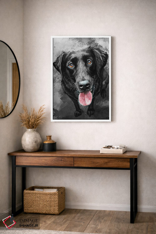 تابلو دکوراتیو لابرادور مشکی اثر لوییز گلبی - D3W