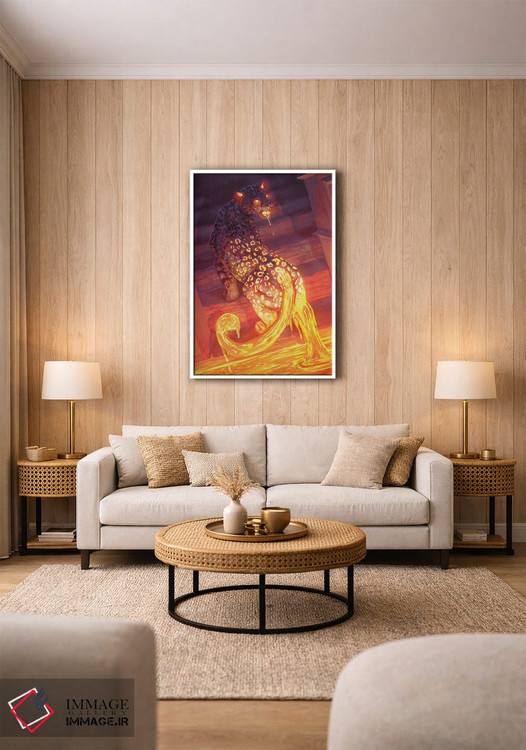 تابلو دکوراتیو پلنگ گدازه اثر لوییز گلبی - D1W