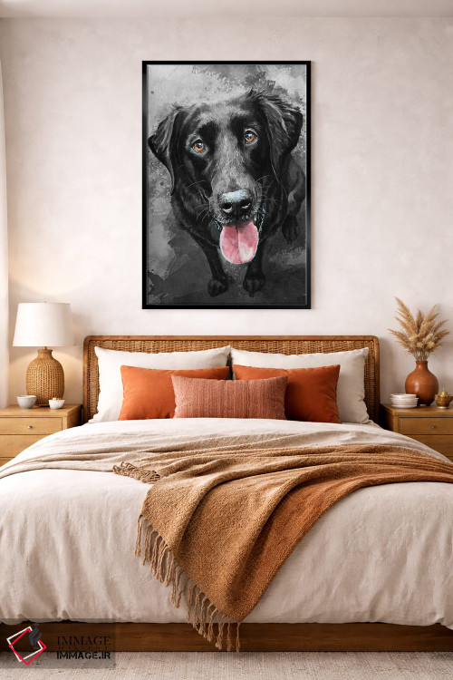 تابلو دکوراتیو لابرادور مشکی اثر لوییز گلبی - D4B