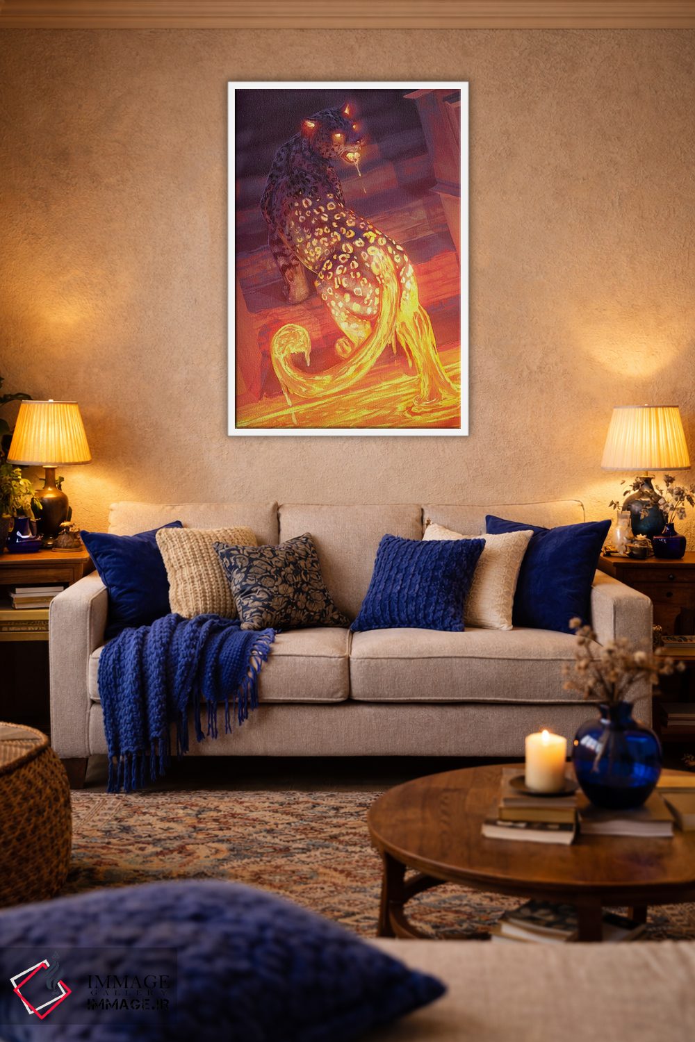 تابلو دکوراتیو پلنگ گدازه اثر لوییز گلبی - D2W