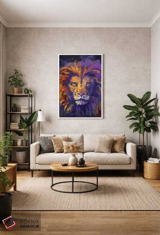 تابلو دکوراتیو شاه شیرها اثر لوییز گلبی - D1W