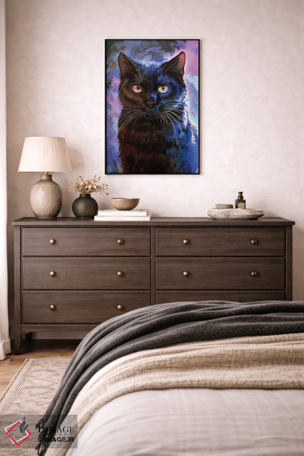 تابلو دکوراتیو گربه سیاه اثر لوییز گلبی - D5B