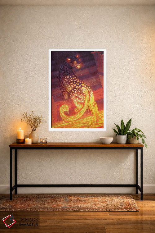 تابلو دکوراتیو پلنگ گدازه اثر لوییز گلبی - D3W