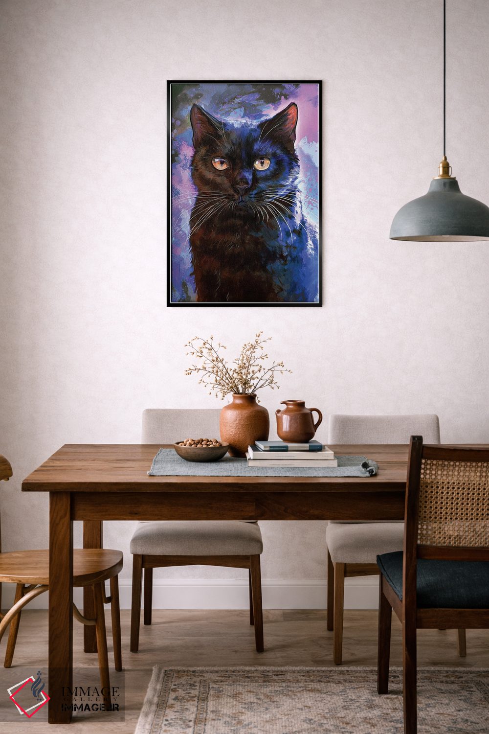 تابلو دکوراتیو گربه سیاه اثر لوییز گلبی - D6B