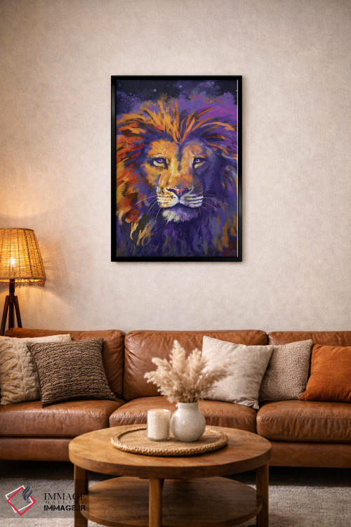 تابلو دکوراتیو شاه شیرها اثر لوییز گلبی - D3B