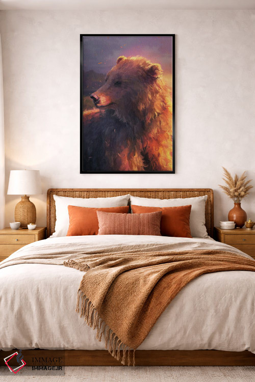 تابلو دکوراتیو خرس قهوه ای مارسیکا اثر لوییز گلبی - D3B
