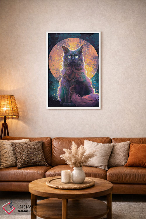 تابلو دکوراتیو گربه مهتابی اثر لوییز گلبی - D2W