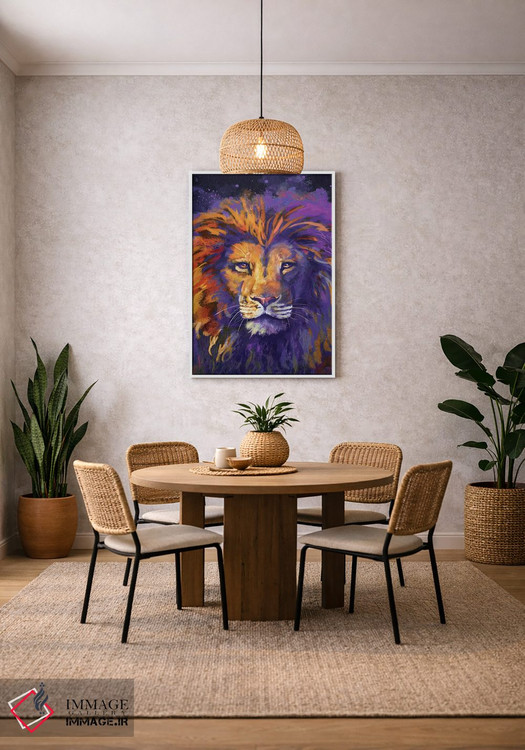 تابلو دکوراتیو شاه شیرها اثر لوییز گلبی - D2W