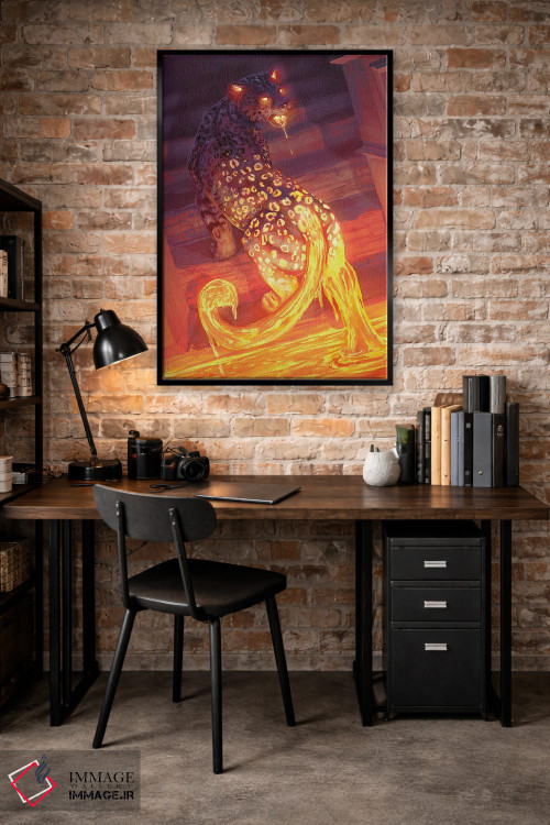 تابلو دکوراتیو پلنگ گدازه اثر لوییز گلبی - D4B