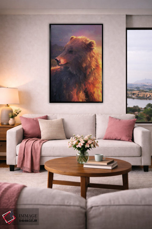 تابلو دکوراتیو خرس قهوه ای مارسیکا اثر لوییز گلبی - D4B